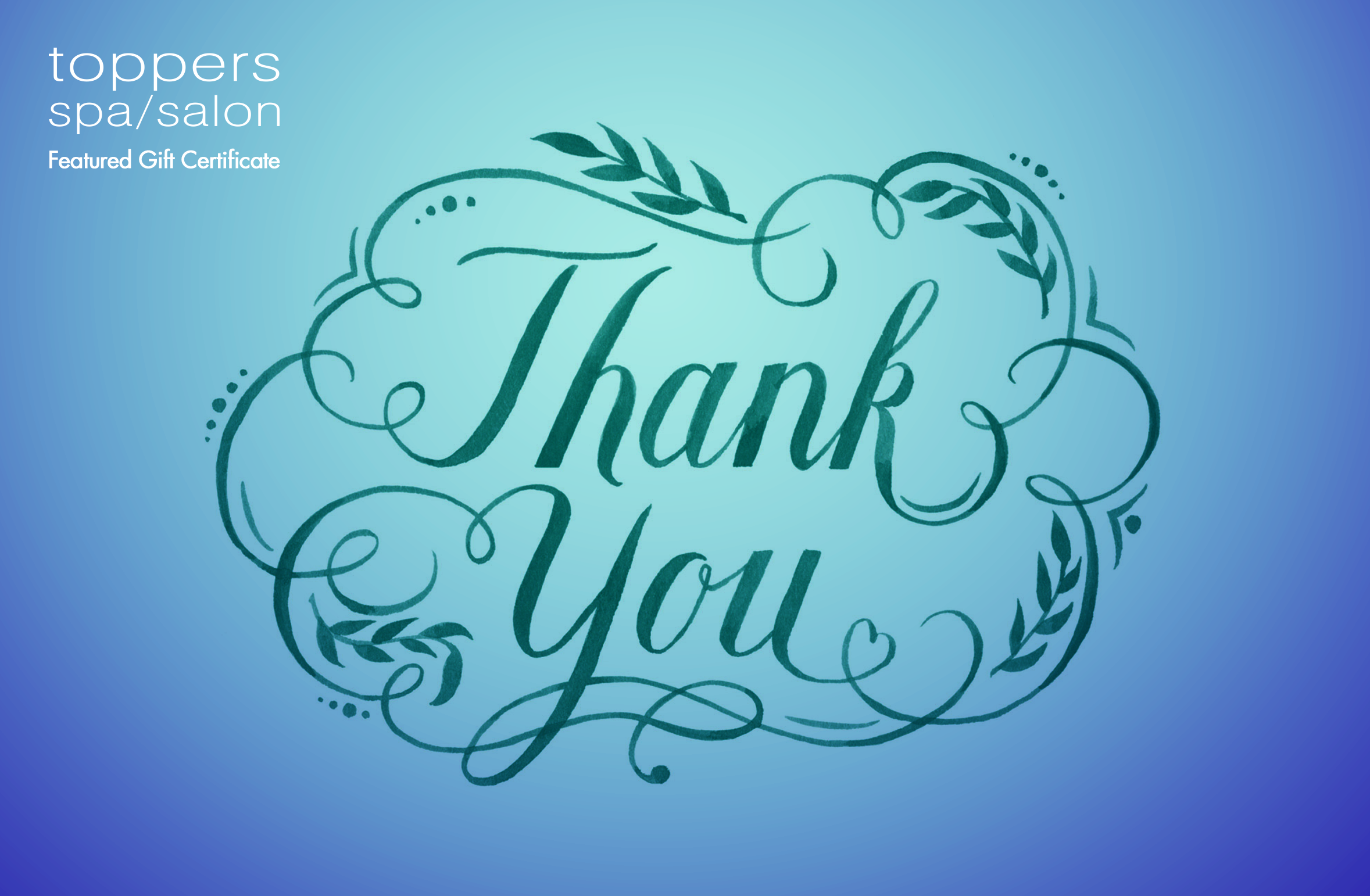 Toppers 800 > Gift Certificate