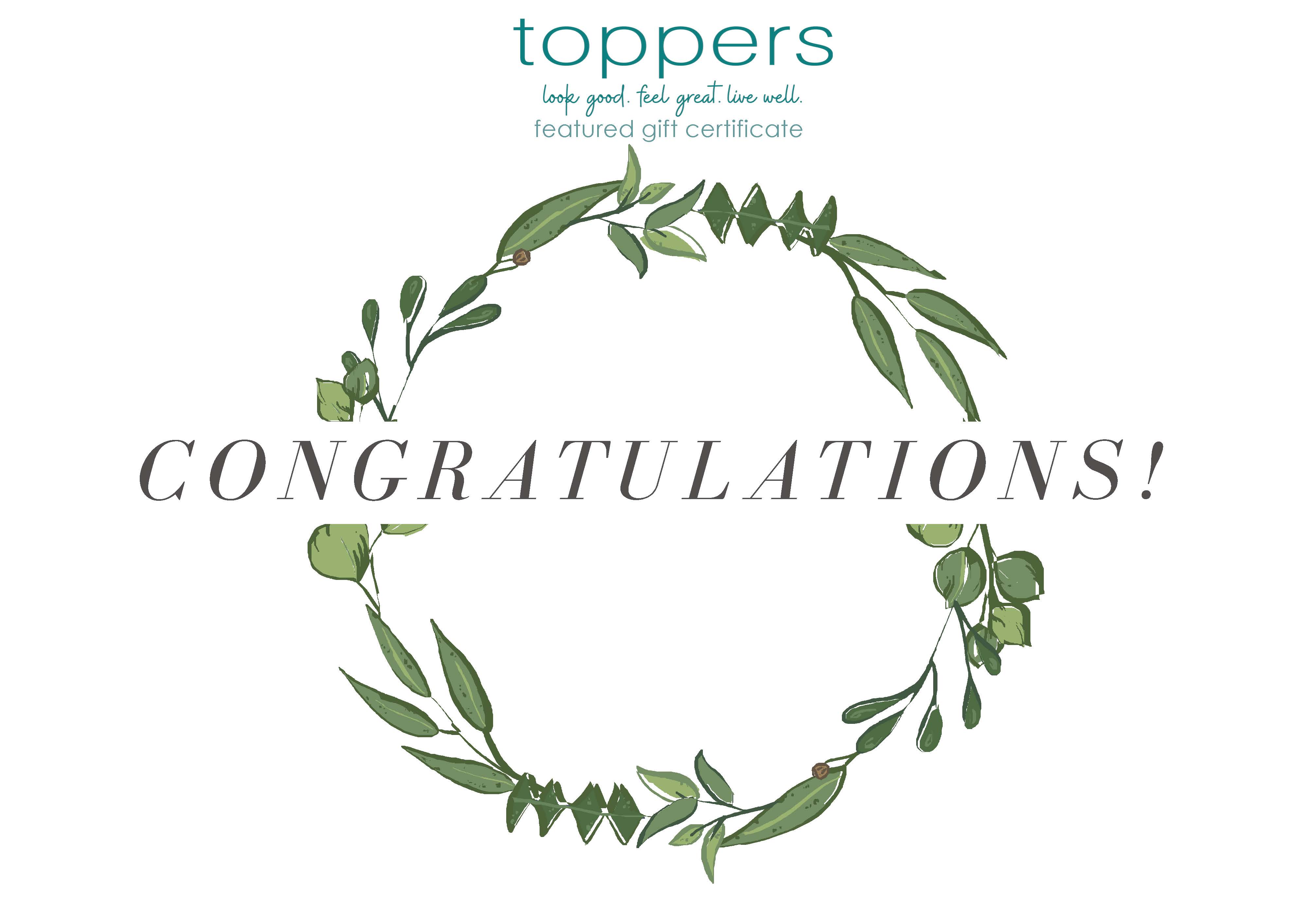 Toppers 800 > Gift Certificate